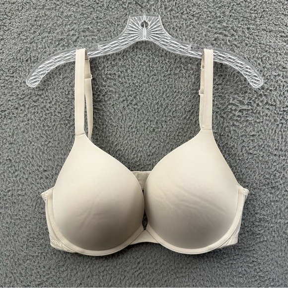 Cacique Smooth Boost Plunge Bra Ivory Off White‎ Women's 36DD E - Picture 1 of 6